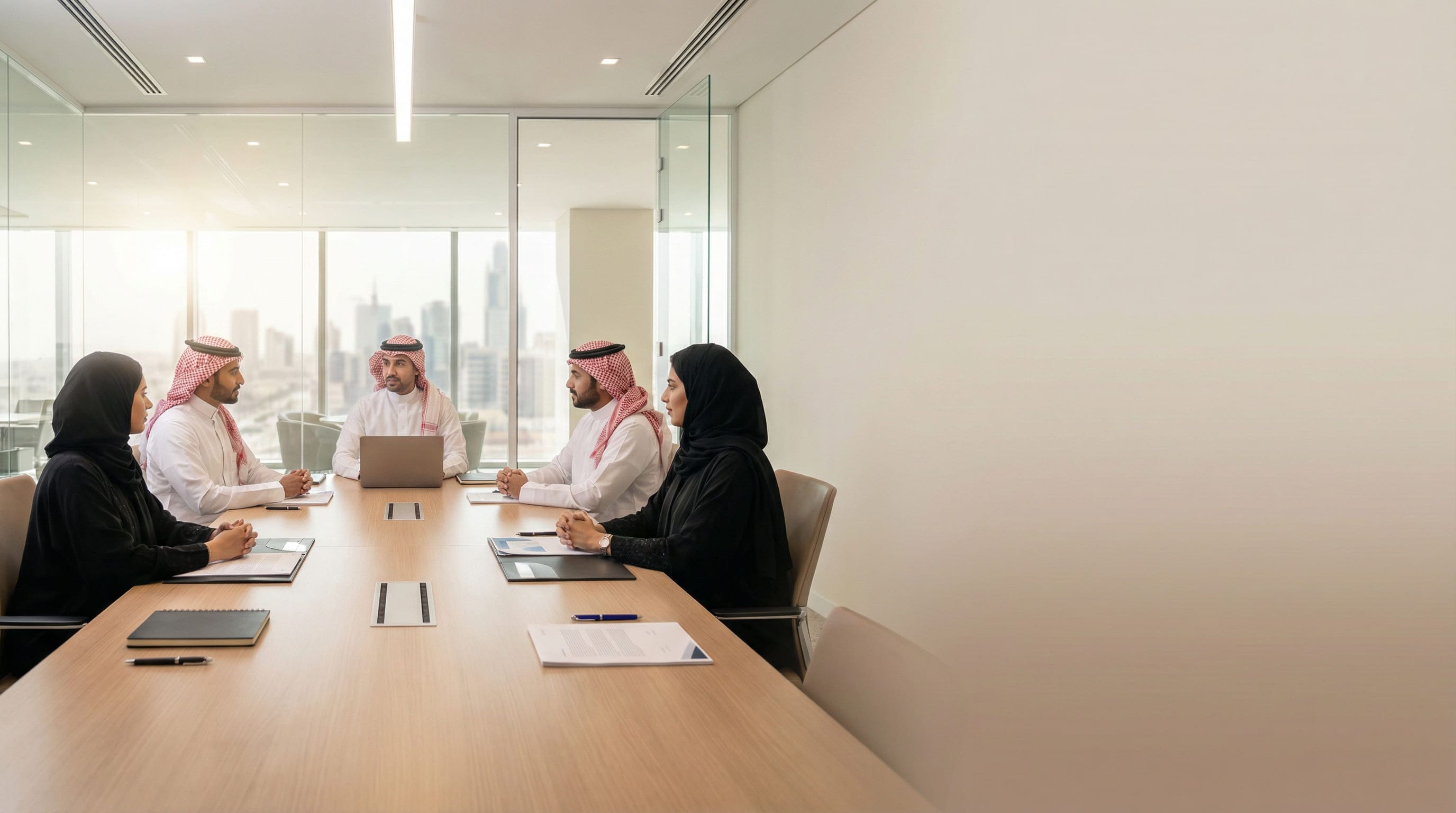 جلسة استشارية احترافية في بيئة عمل حديثة